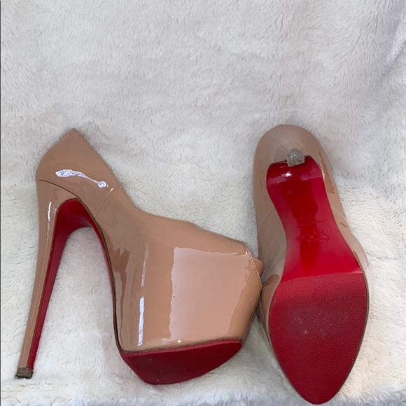 Louboutin Highness 160mm Patent Calf Nude